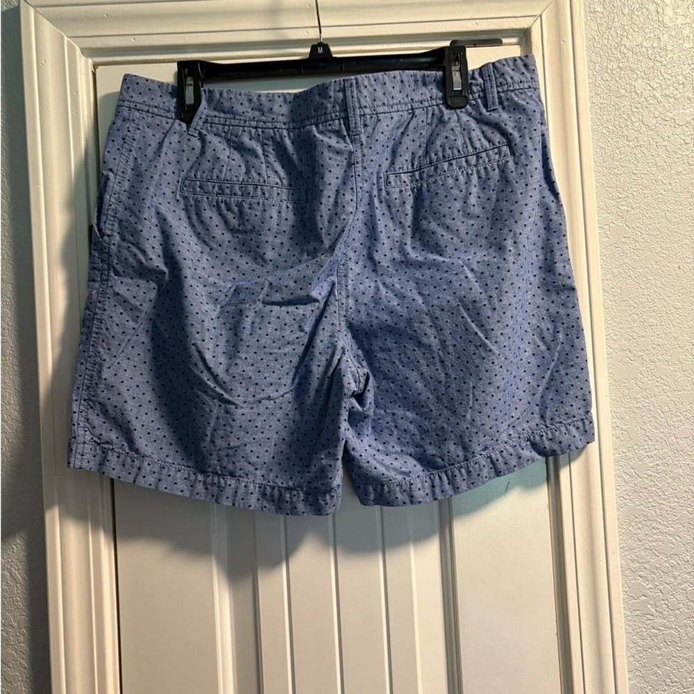 Talbots Shorts Womens Size 12 Blue Polka Dot Girlfriend Chino Bermuda - Picture 2 of 6